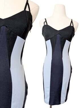 Buffalo David Bitton Mini Dress Denim Colorblock Sleeveless Size Small